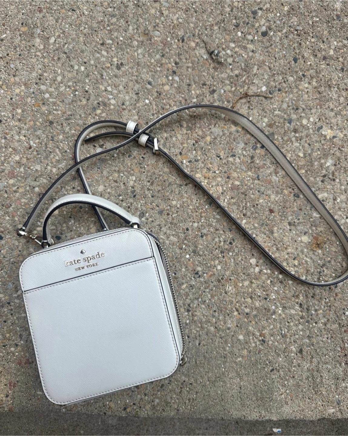 Kate Spade New York White Leather Crossbody Bag
