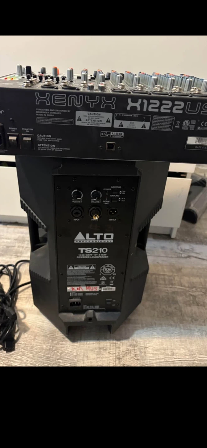 Behringer Xenyx X1222USB Mixer with Alto TS210 Speaker - photo 2