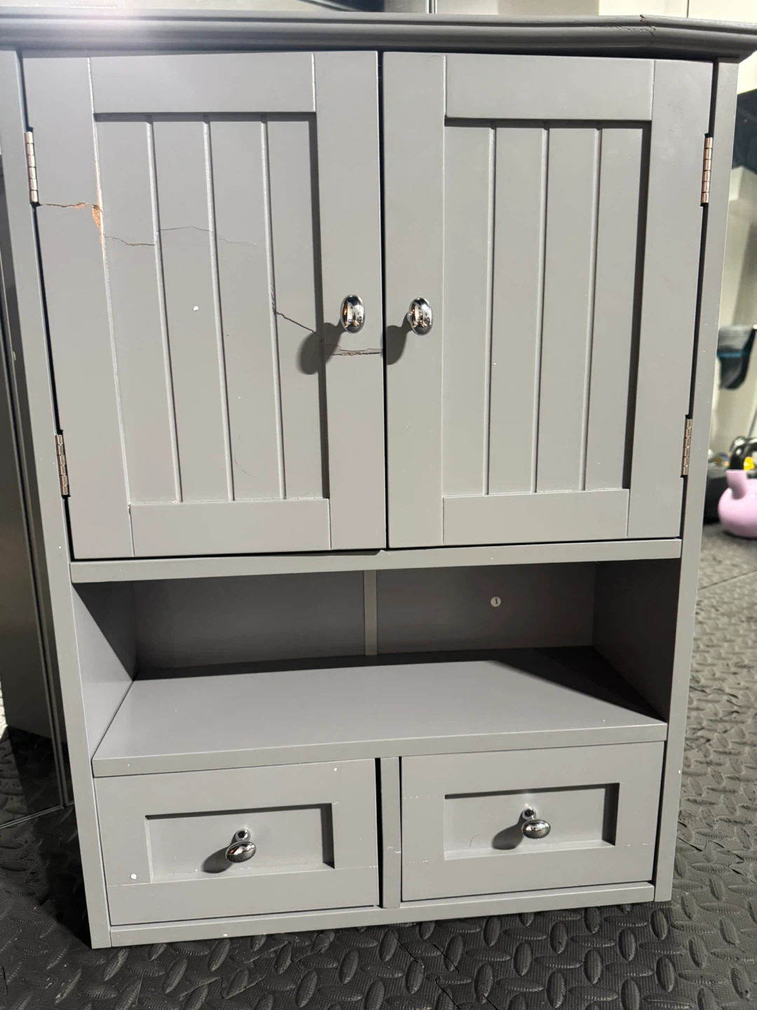 MEDICINE CABINET GREY WITH DRAWERS