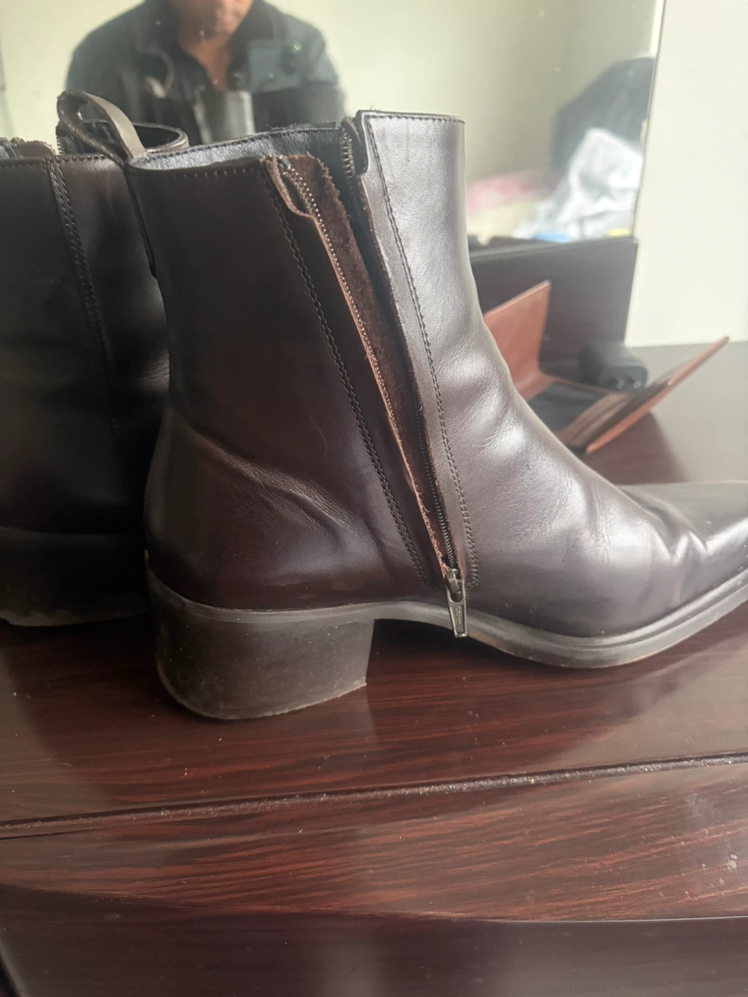 Aldo Brown Leather Chelsea Boots Men's - photo 2