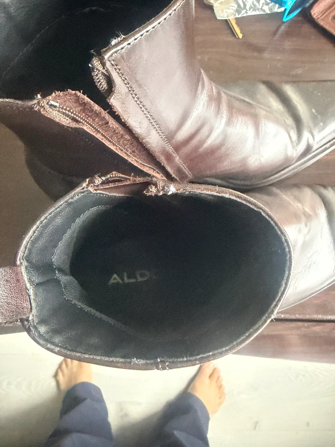 Aldo Brown Leather Chelsea Boots Men's