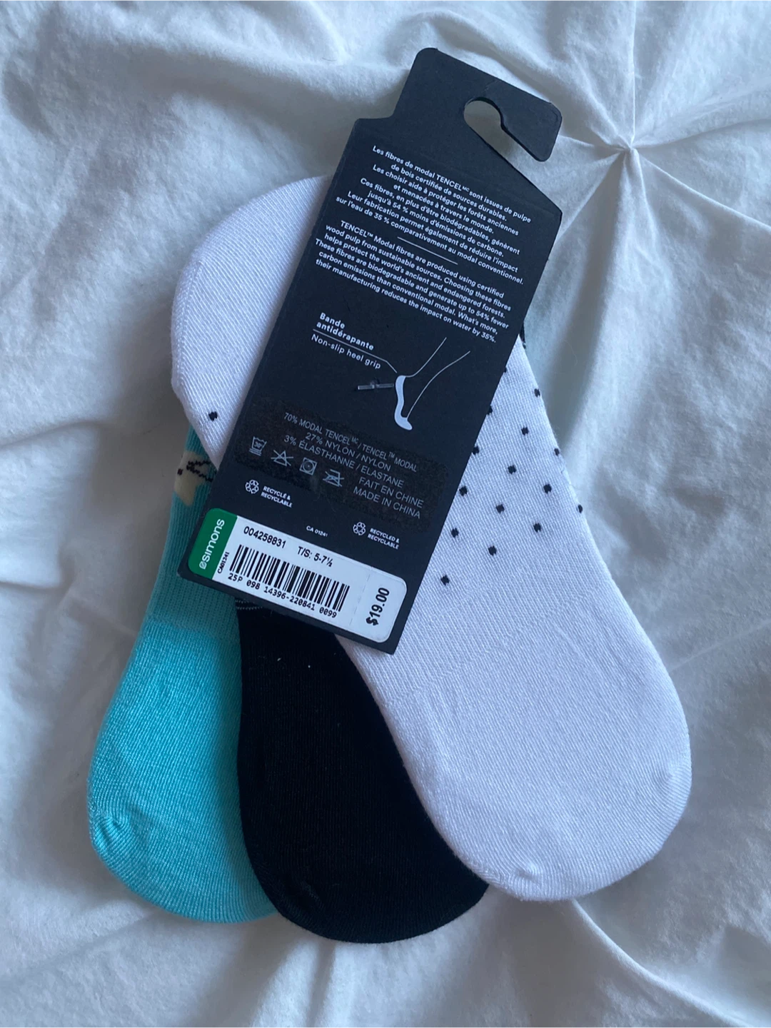Modal No Show Liner Socks— 3 pairs - photo 2