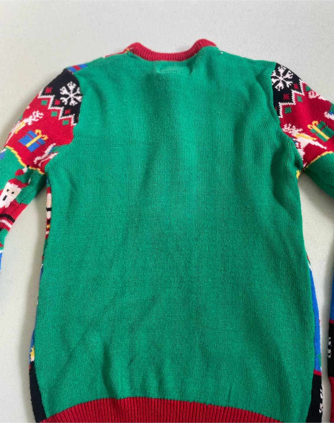 Happy Holidays Christmas Sweater with Snowman Tie - photo 3