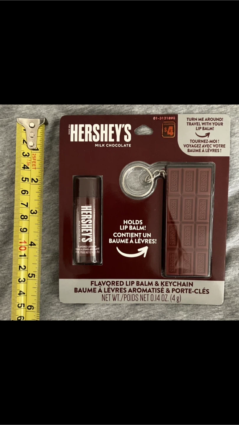 Hershey's Milk Chocolate Flavoured Lip Balm & Keychain Set 🍫🤎👄
