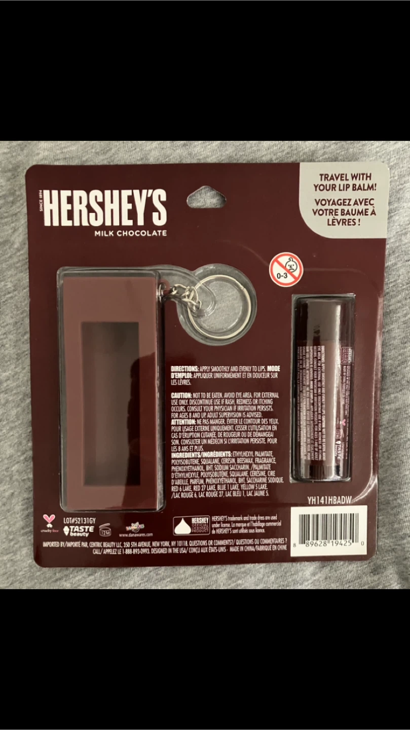 Hershey's Milk Chocolate Flavoured Lip Balm & Keychain Set 🍫🤎👄 - photo 2