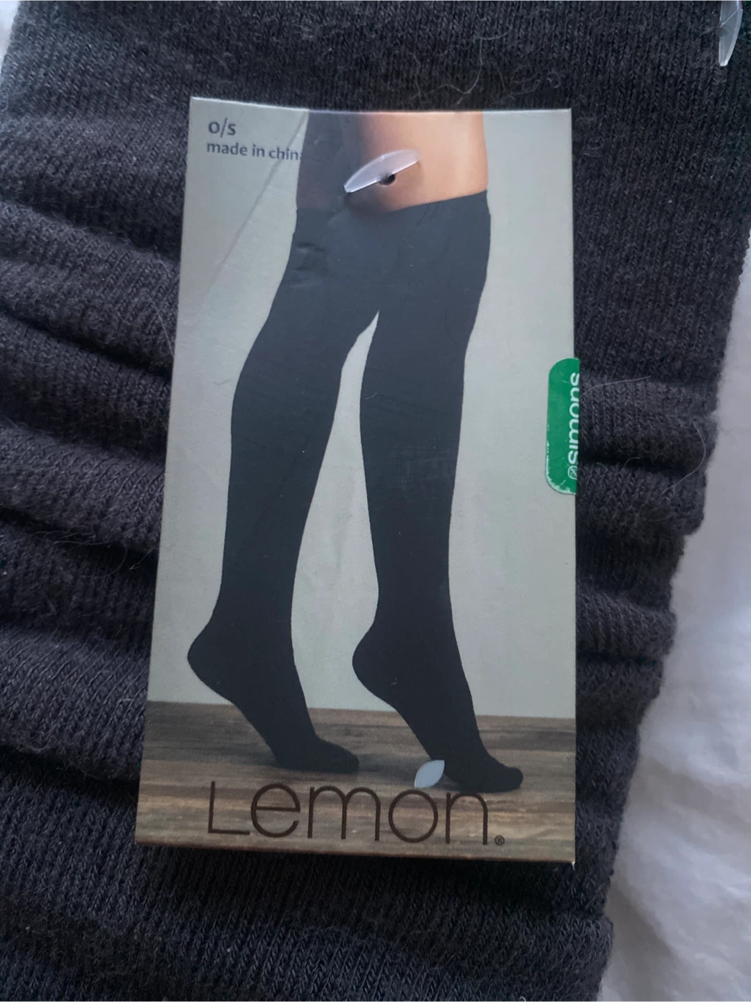 Slate Grey Knee High Knit Socks - photo 2