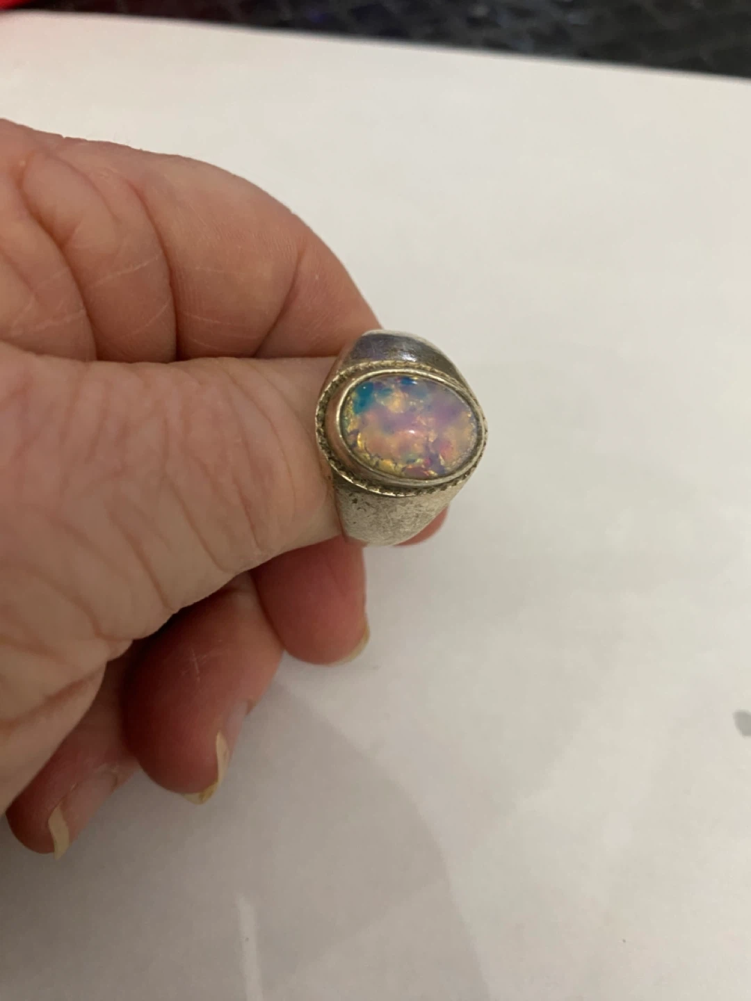 Silver and opal ring - photo 2