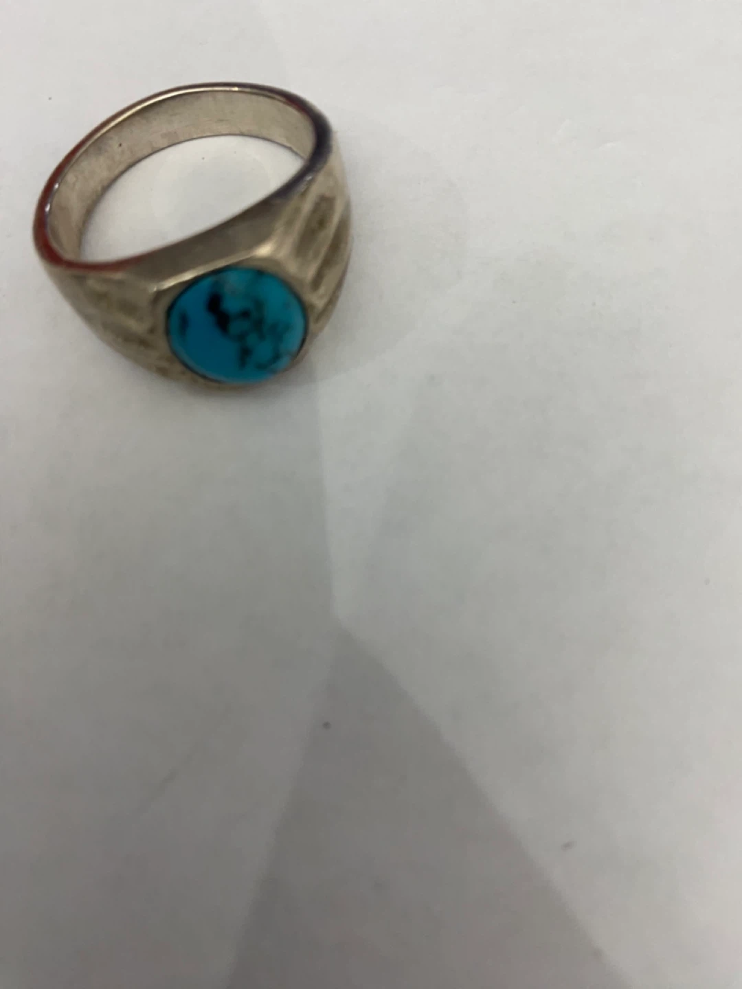 Silver and turquoise ring