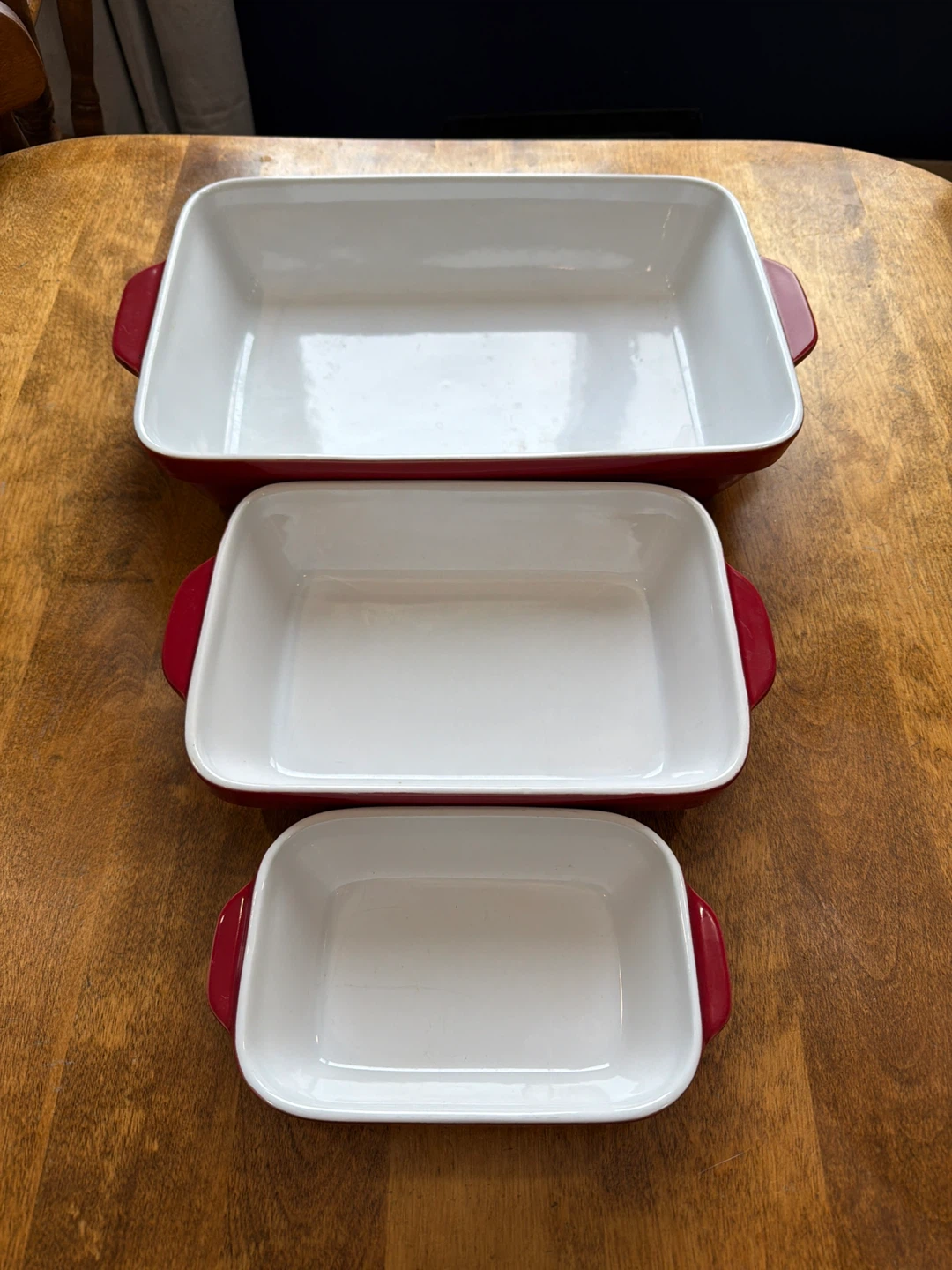Kitchenaid Baking Dish Set - Red and White Ceramic - photo 4