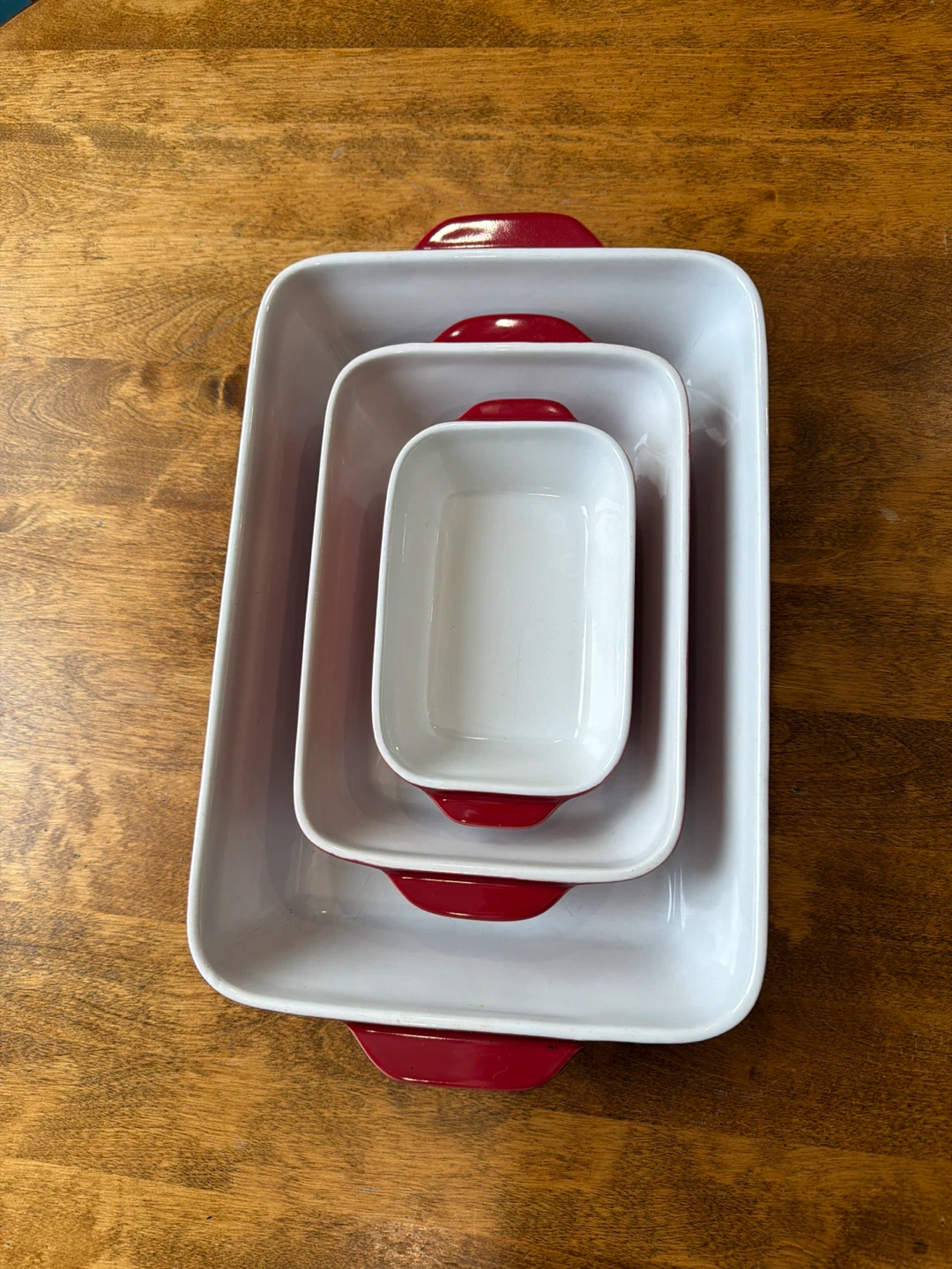Kitchenaid Baking Dish Set - Red and White Ceramic - photo 3