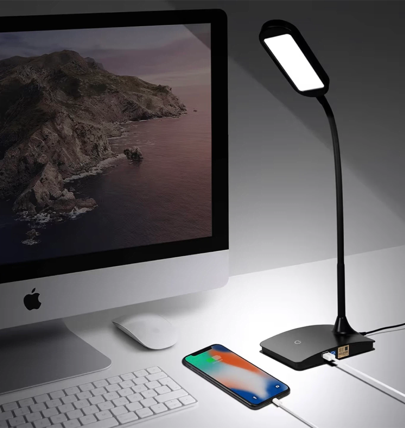 Ivy LED Desk Lamp with USB Port - Black - photo 3