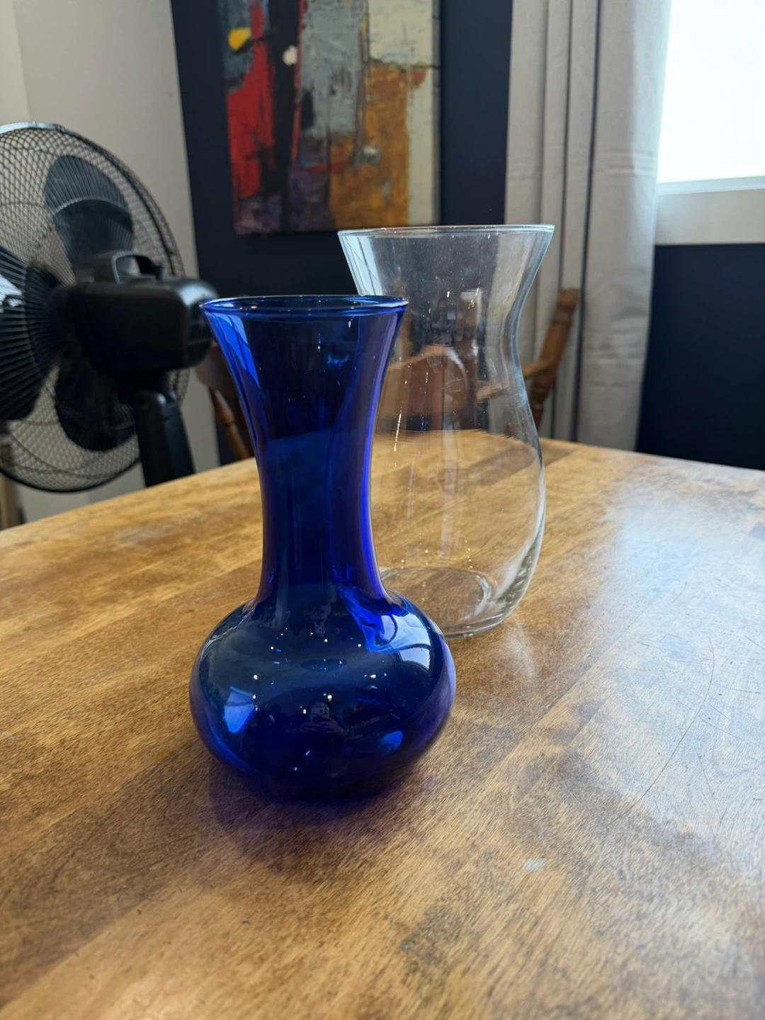 Blue and Clear Glass Vases (Set of 2) - photo 5