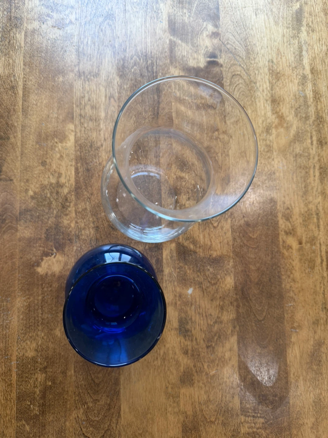 Blue and Clear Glass Vases (Set of 2) - photo 3
