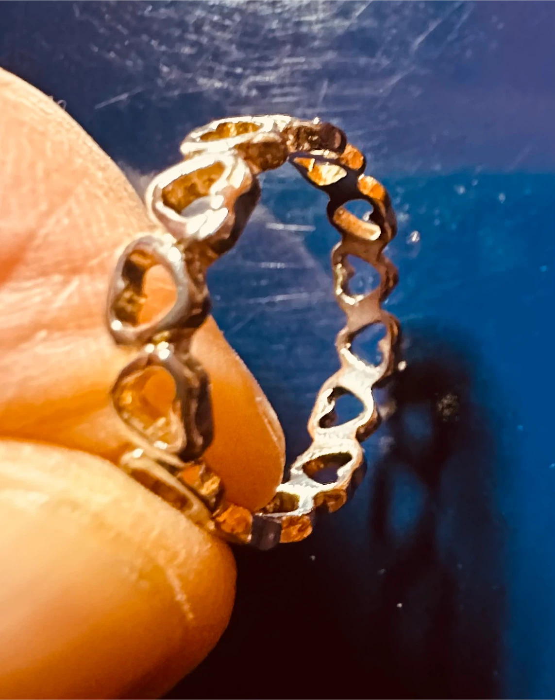 Silver Tone Heart Pattern Ring - photo 3