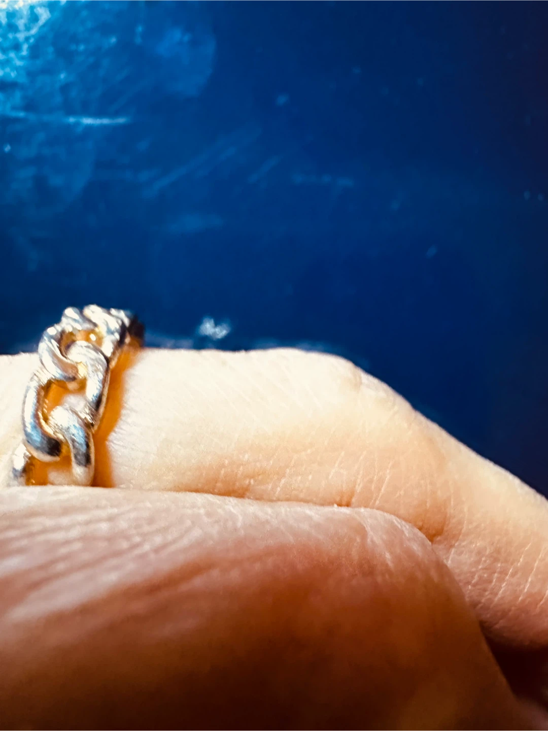 Gold Tone Chain Link Ring - photo 3