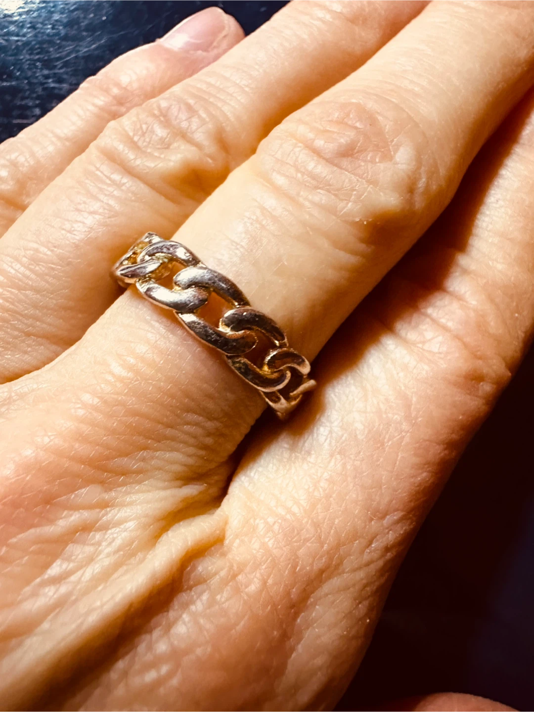 Gold Tone Chain Link Ring - photo 4