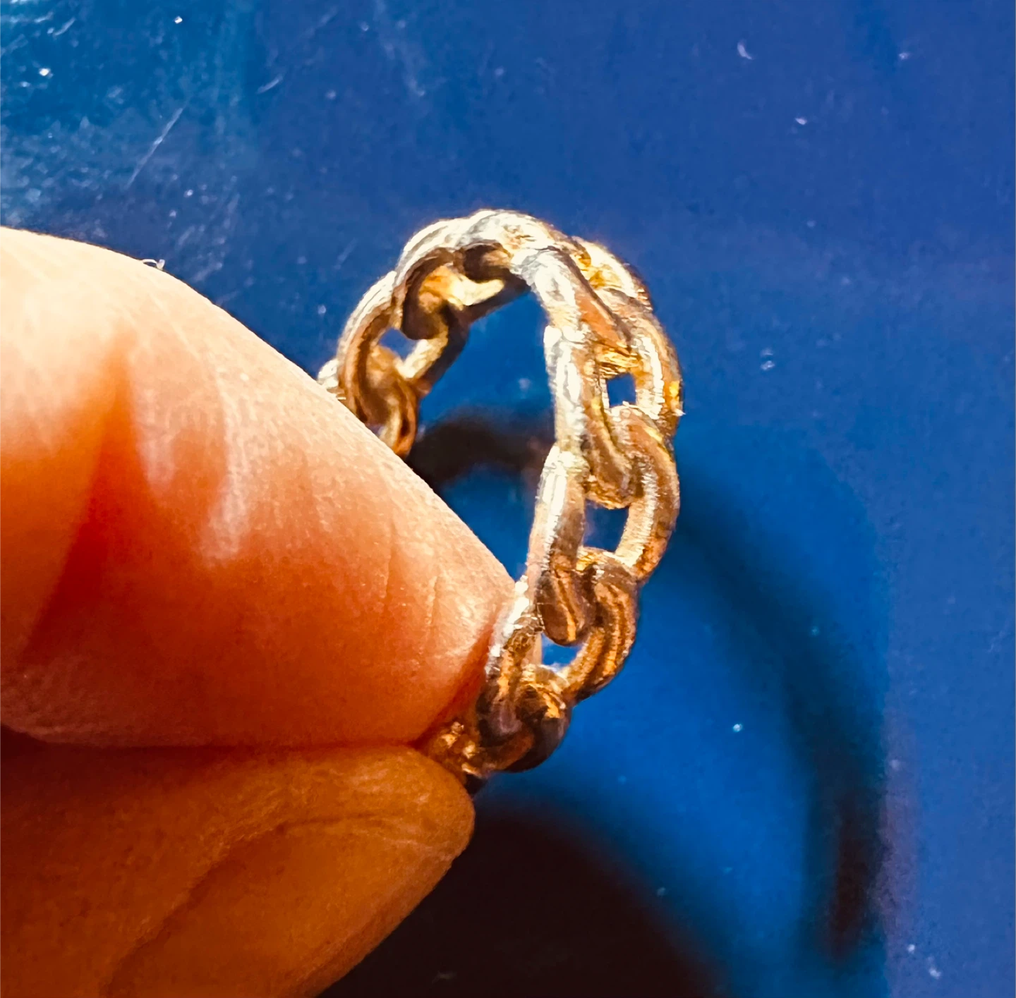 Gold Tone Chain Link Ring