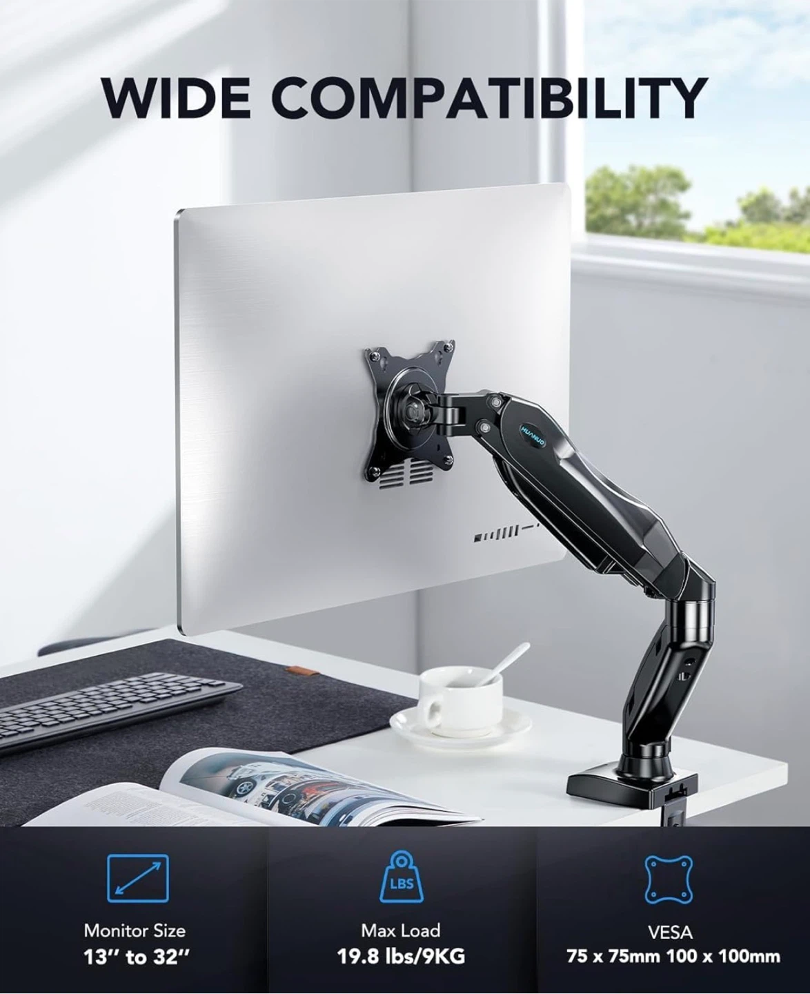 Single Monitor Mount, 13 to 32 Inch Design Monitor Arm - photo 2
