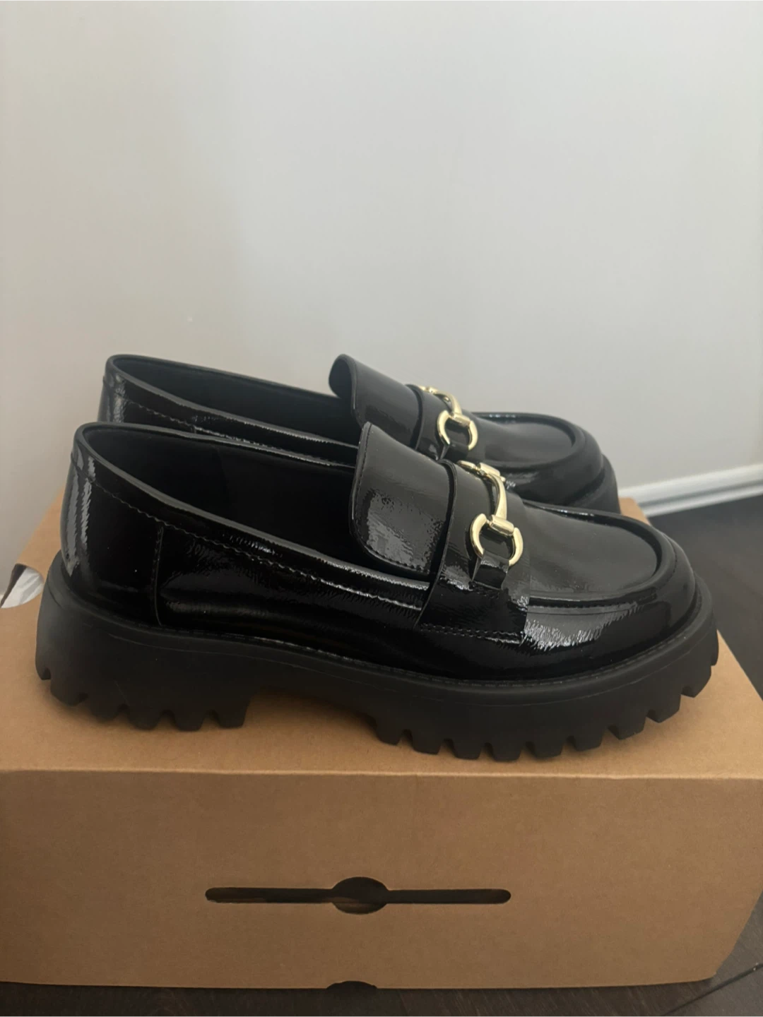 New Black Loafers - Size 7