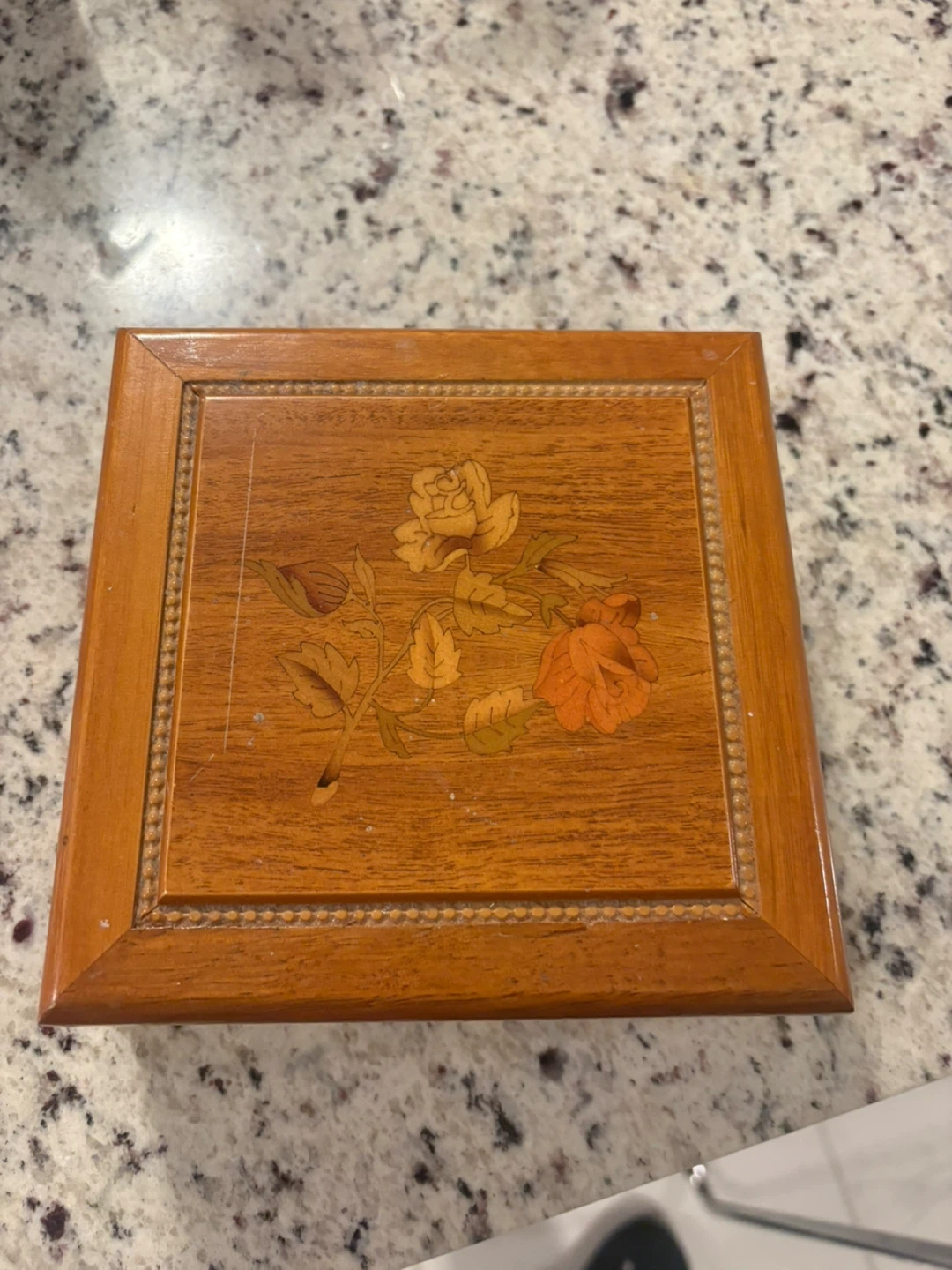 Wooden jewellery Box with Mirror