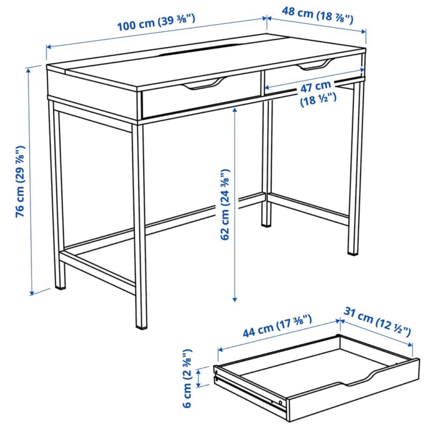 IKEA ALEX Black-Brown Desk - photo 4