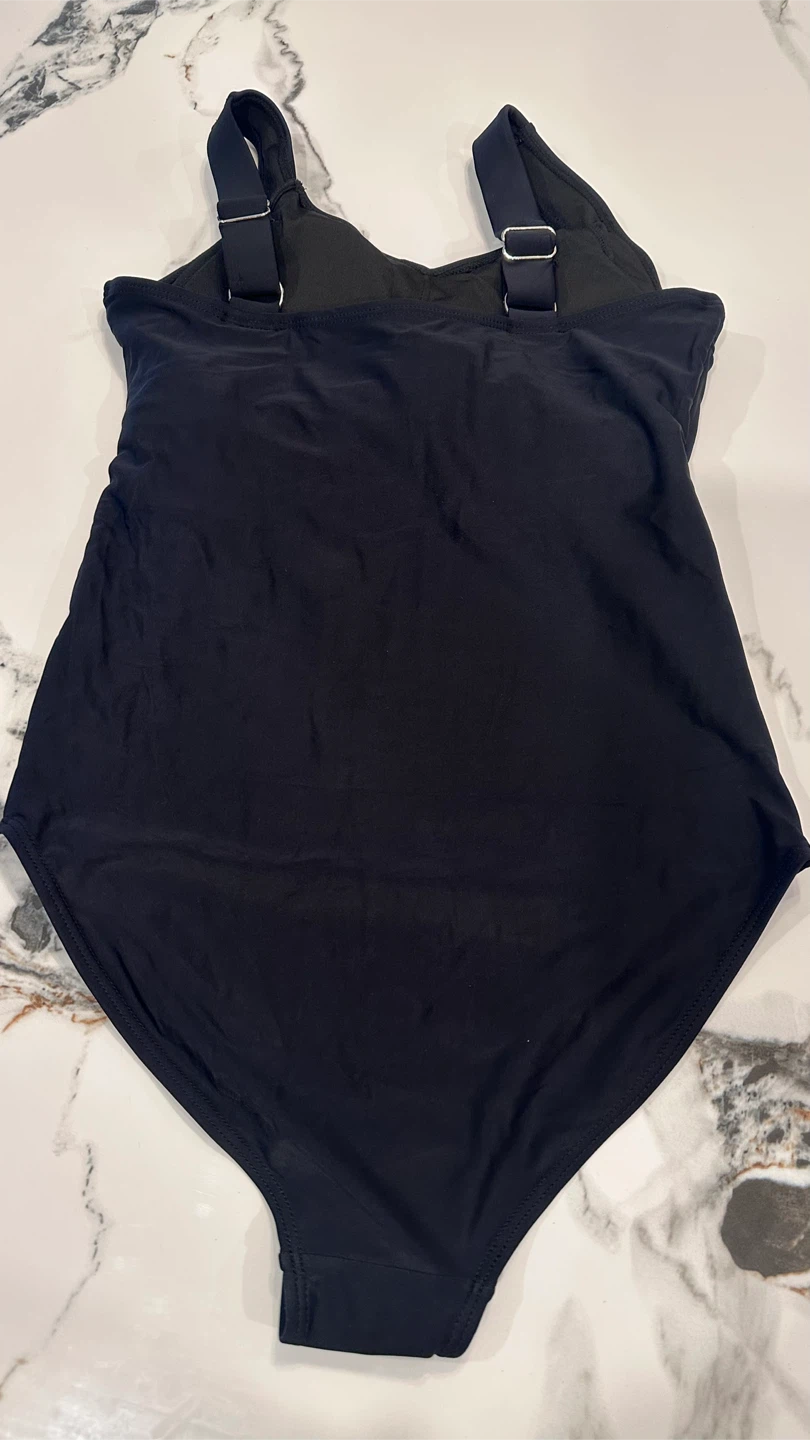 Black One-Piece Swimsuit - Size S - adjustable straps  -New - photo 3