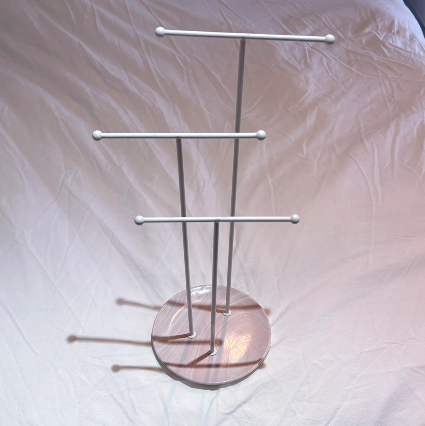 White 3-Tier Jewelry Organizer Stand
