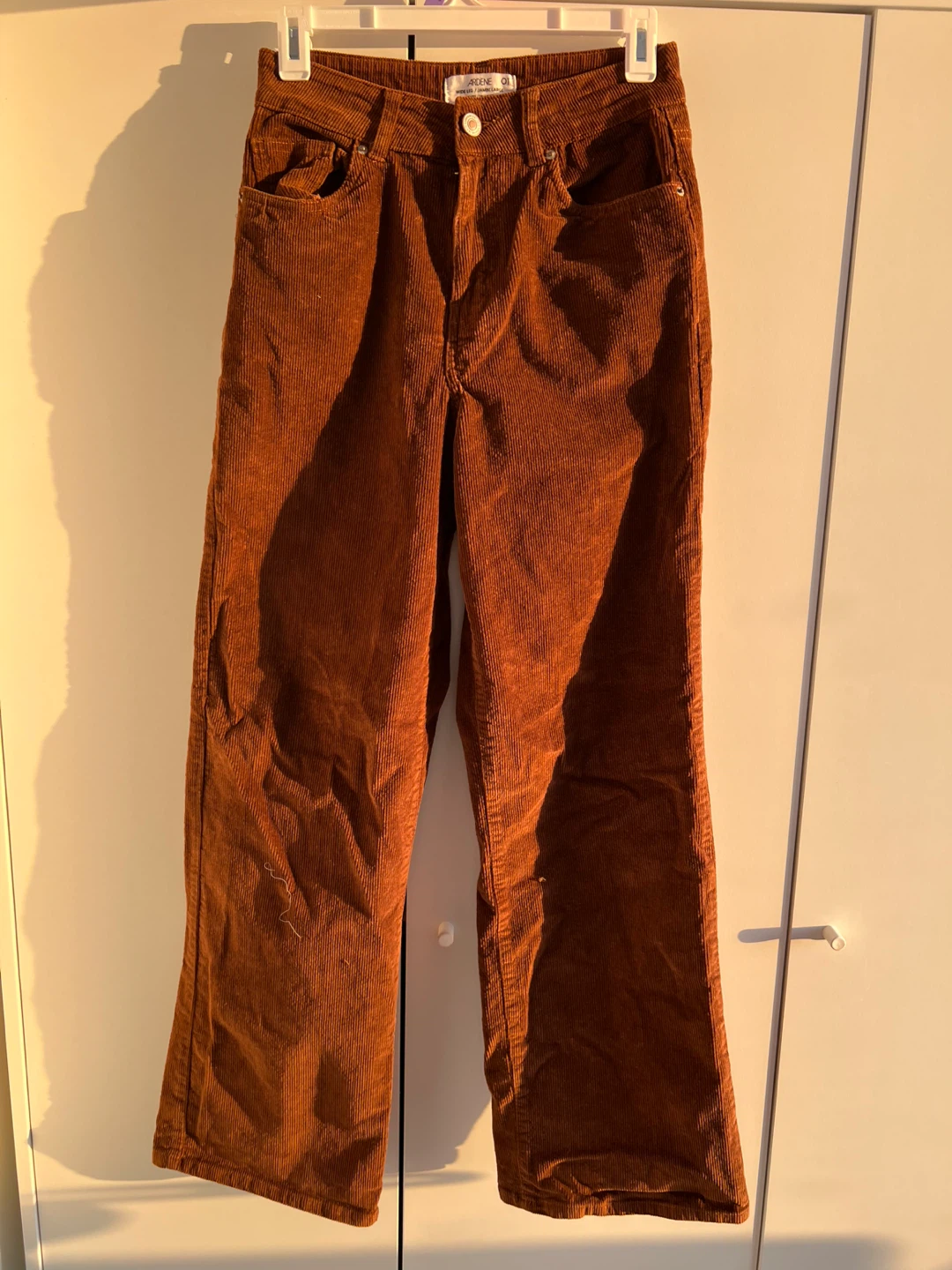 Ardene Brown Corduroy High Waisted Wide Leg Pants