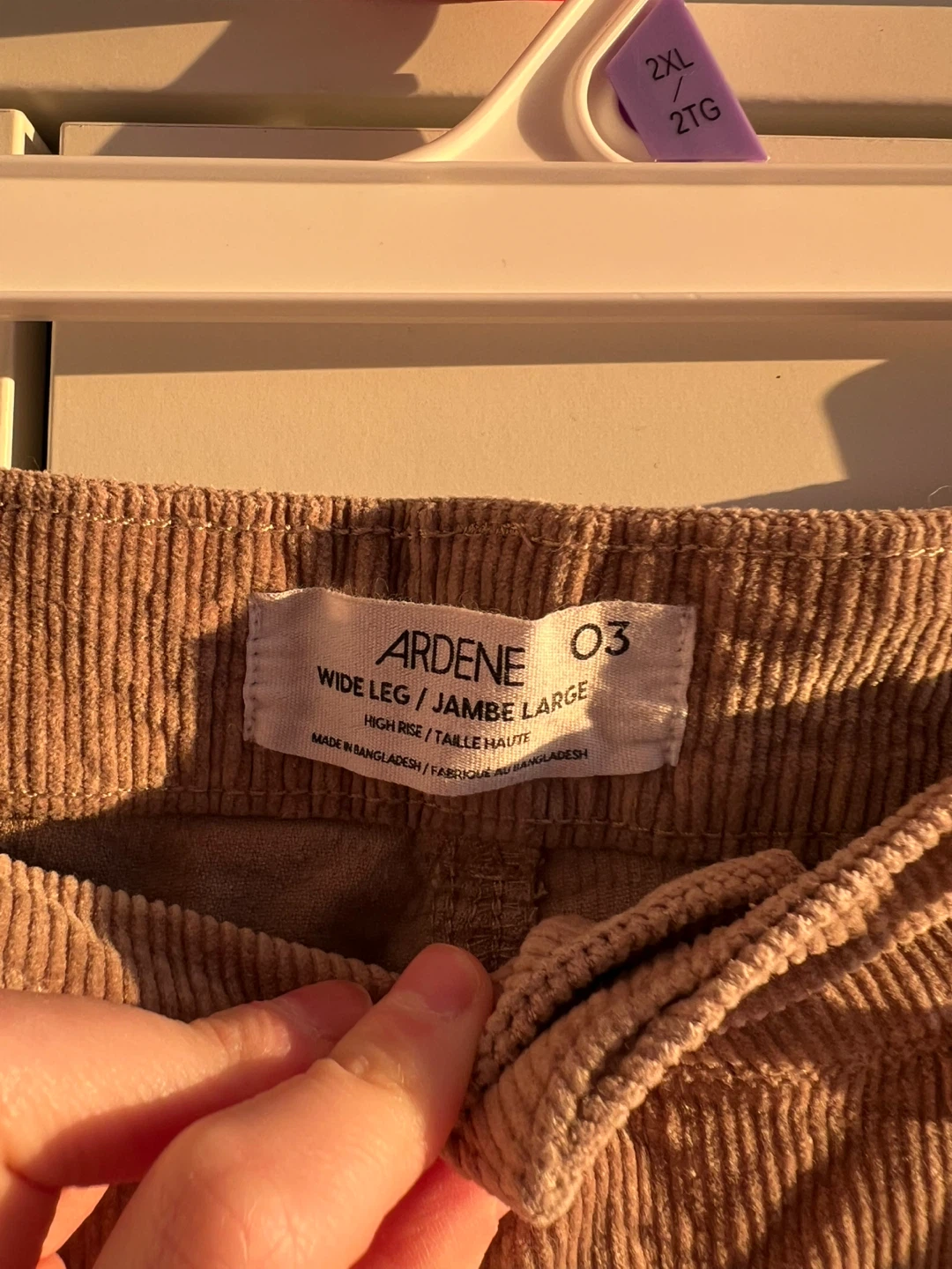 ARDENE Wide Leg Corduroy Pants - Brown - photo 3