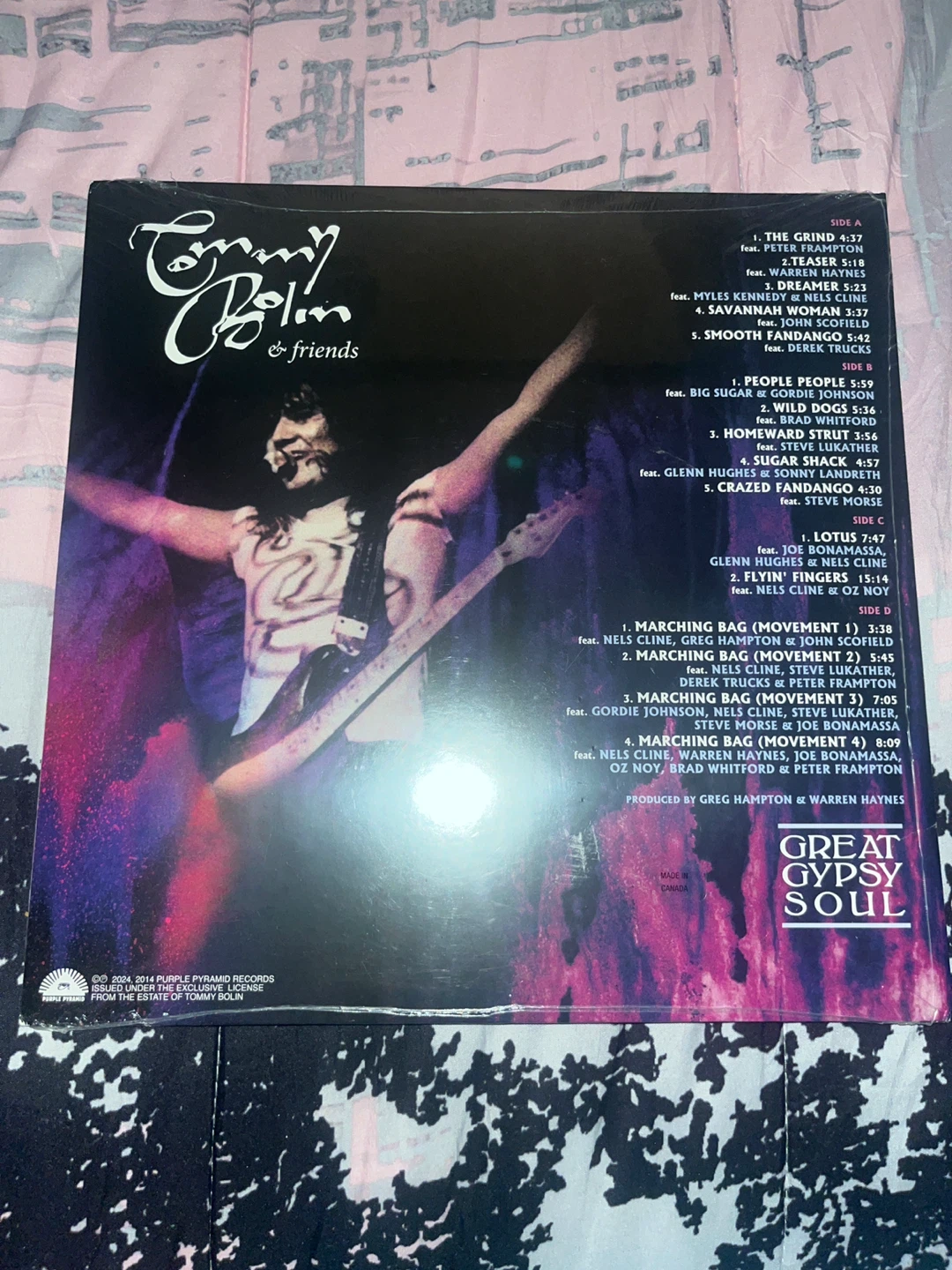 Tommy Bolin & Friends Great Gypsy Soul Double White Vinyl LP - photo 3