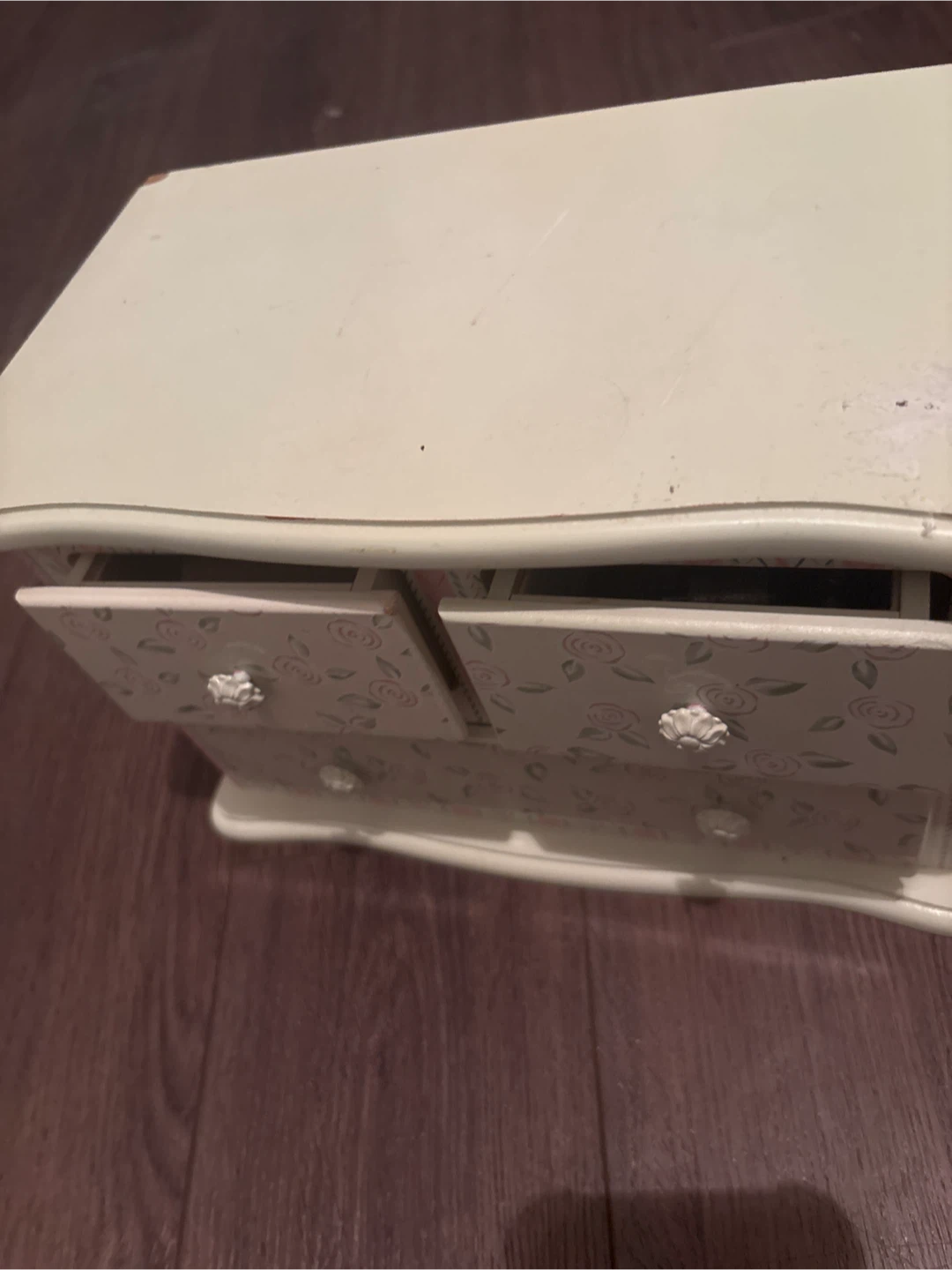 Vintage Rose Pattern Jewelry Box with 4 Drawers - photo 2