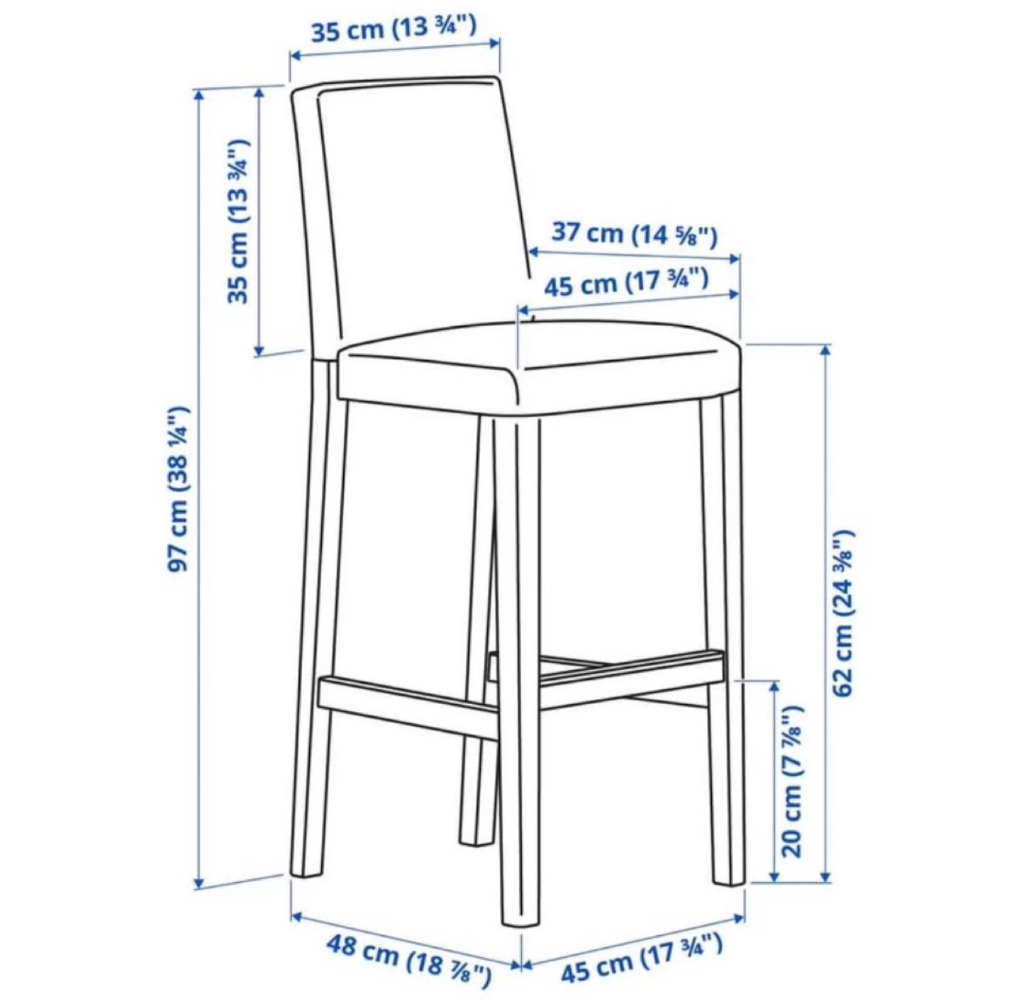 IKEA BERGMUND bar stool (x2) - photo 5