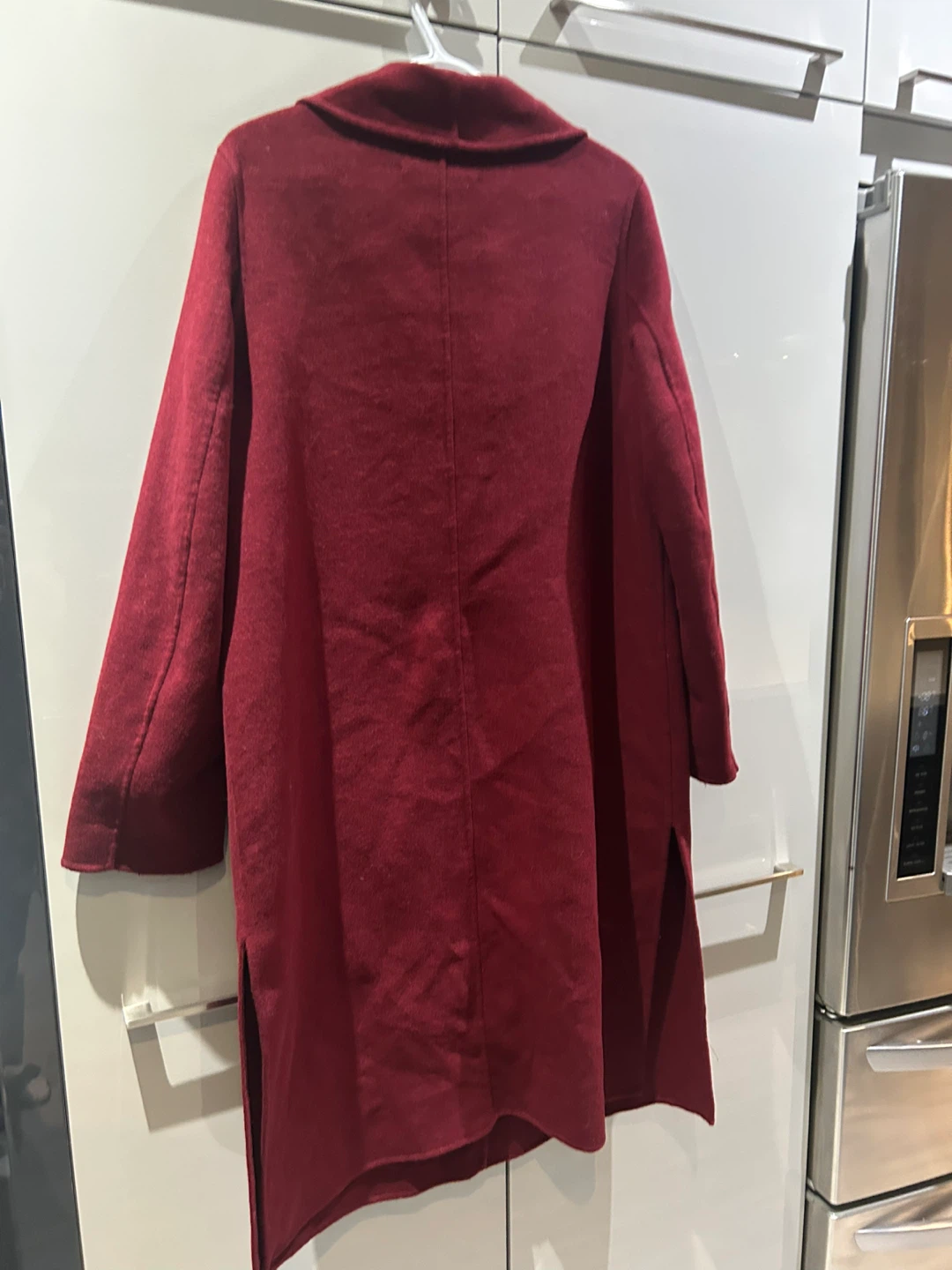 Tahari Women's Burgundy Wool Blend Coat - Size L - photo 3