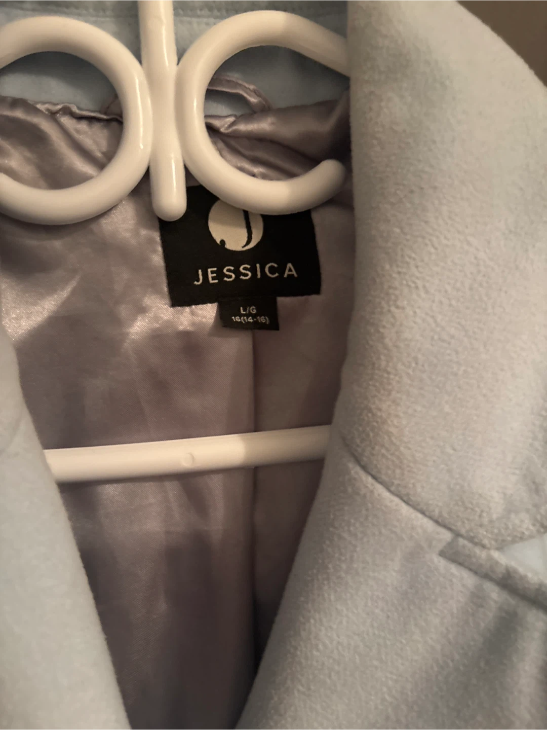 Jessica Light Blue Women's Winter Coat Size L - photo 3