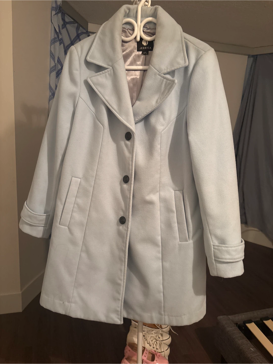 Jessica Light Blue Women's Winter Coat Size L