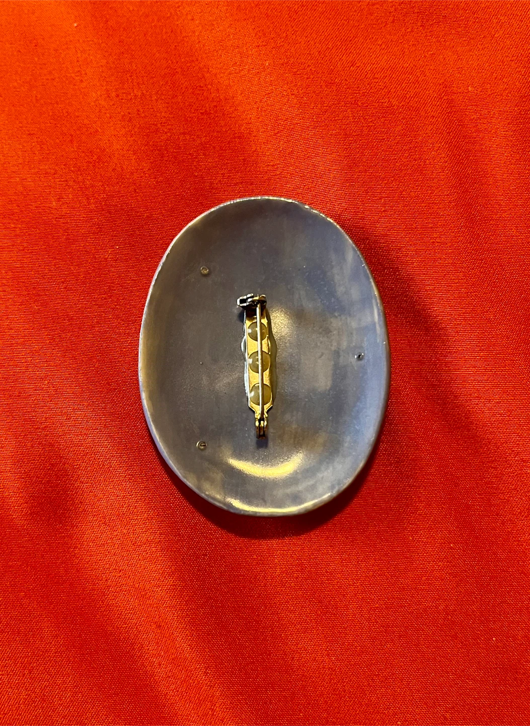 Blue and White Cameo Brooch - photo 2