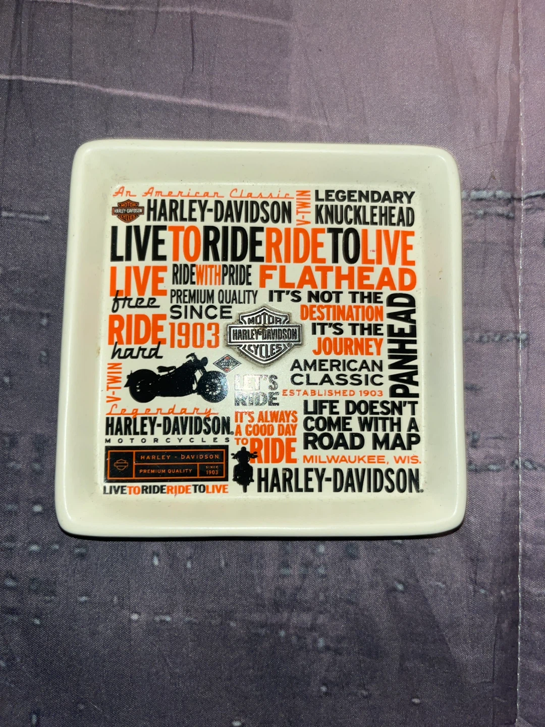 Harley-Davidson "Live to Ride" Decorative Dish