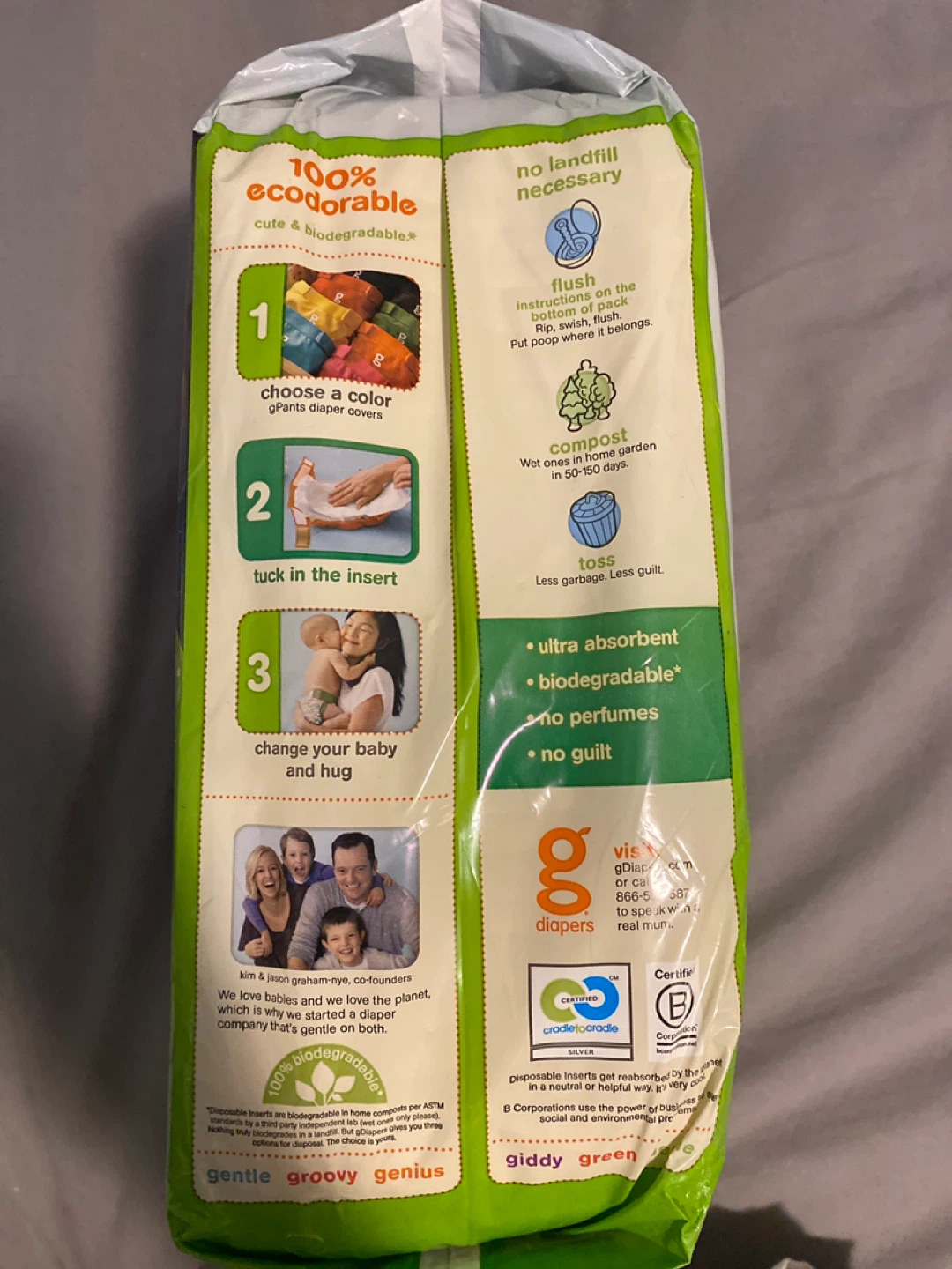 gDiapers Disposable Inserts - Size M/L/XL (13-36+ lbs) - photo 2