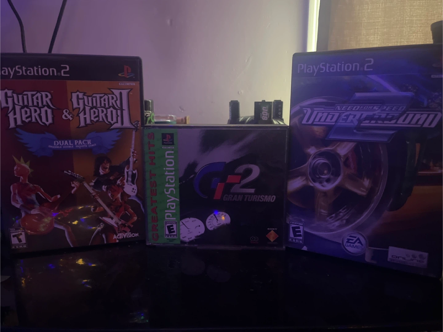PlayStation 2 Games Bundle: Guitar Hero I and 2 GT2 nfsu2