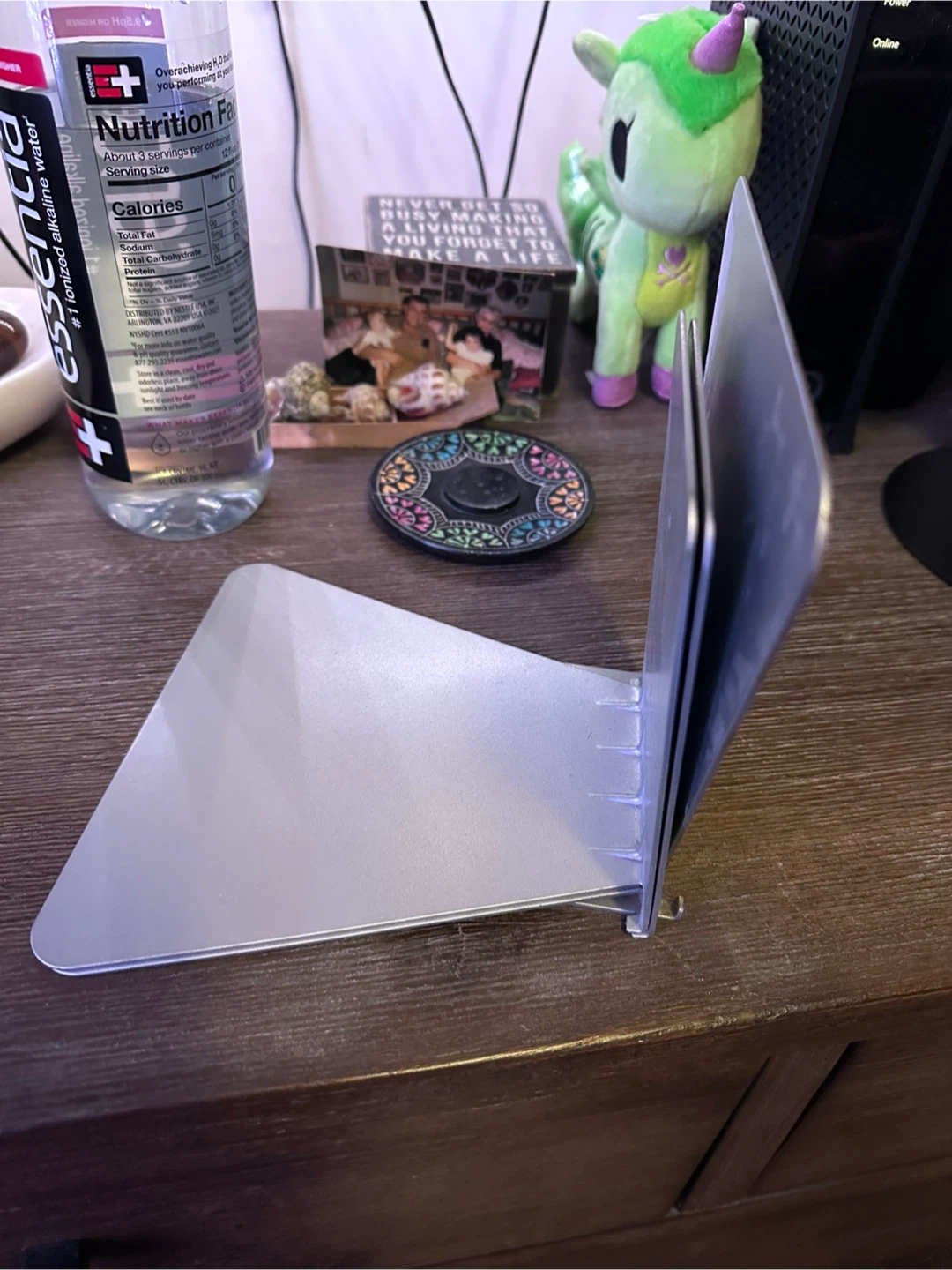 Silver Metal Floating Bookends Set - photo 2