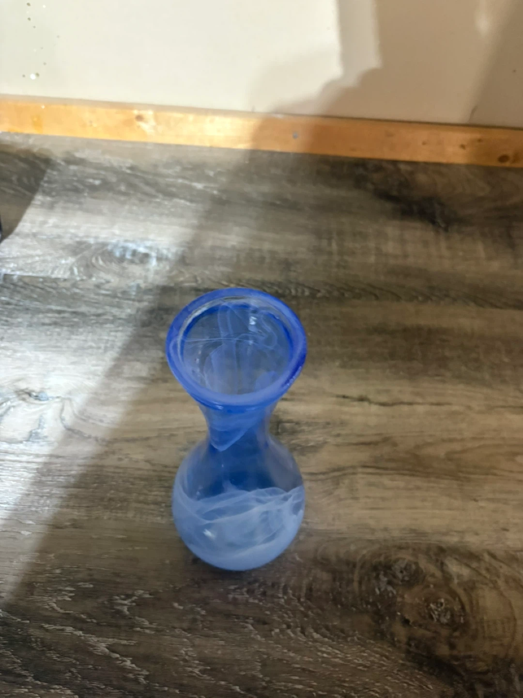 Blue Swirl Glass Vase - photo 2