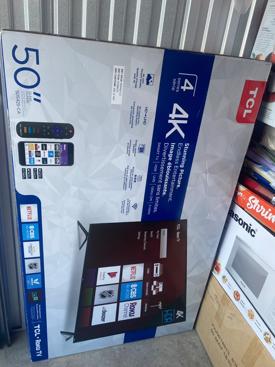 TCL 50" 4K Roku Smart TV 50S425-CA