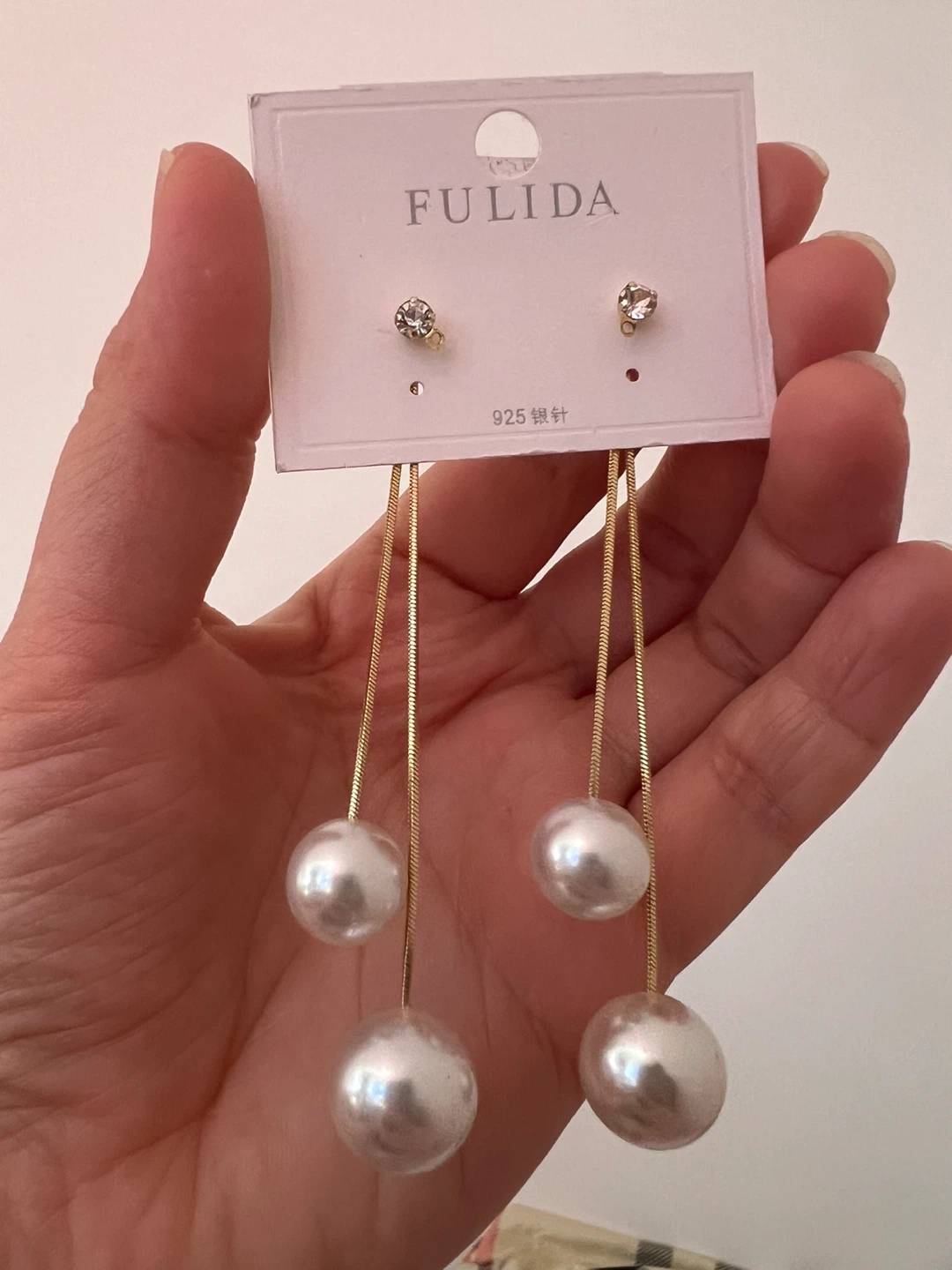 FULIDA Pearl Drop Earrings