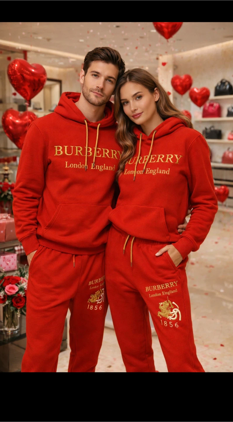 Burberry Red Hoodie and Sweatpants Set size L - photo 5