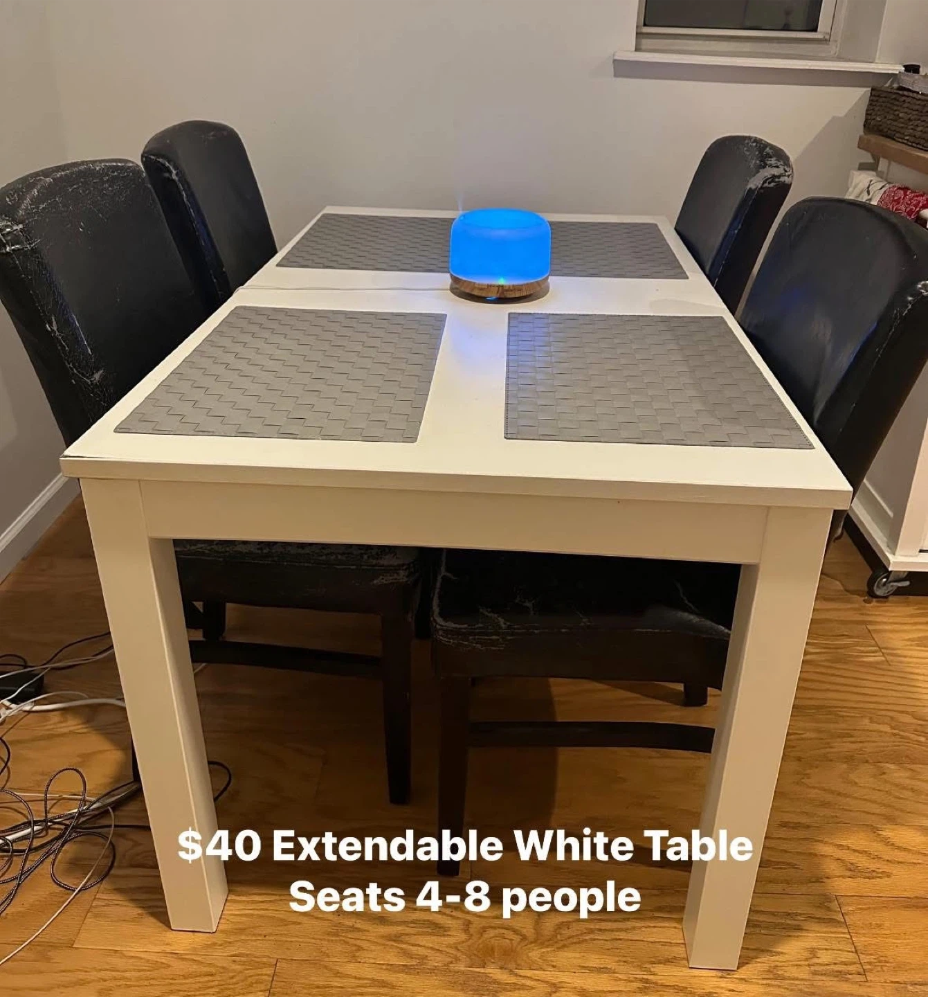 Extendable White Dining Table - photo 2