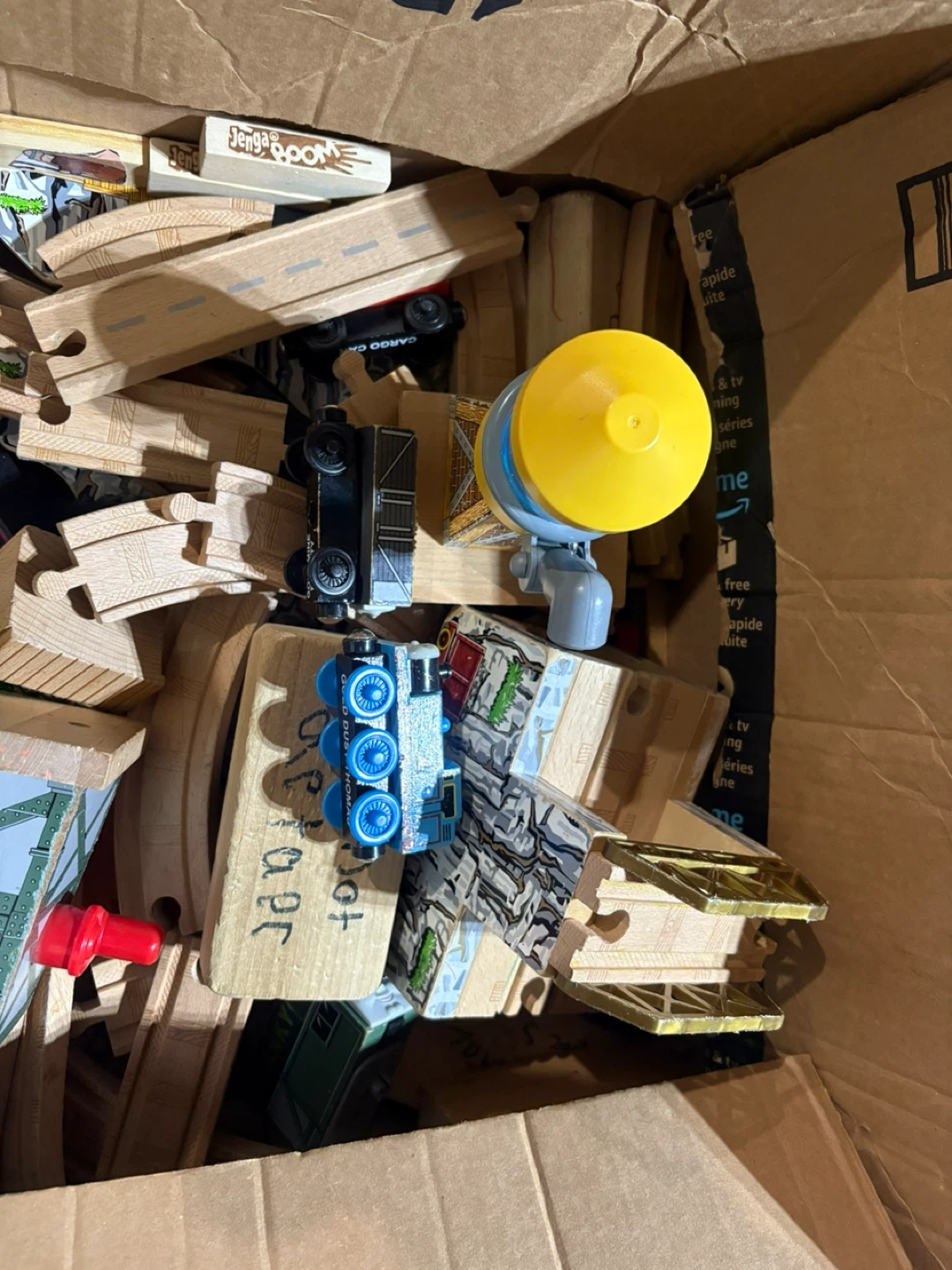 Wooden Train Track and Accessories Set
