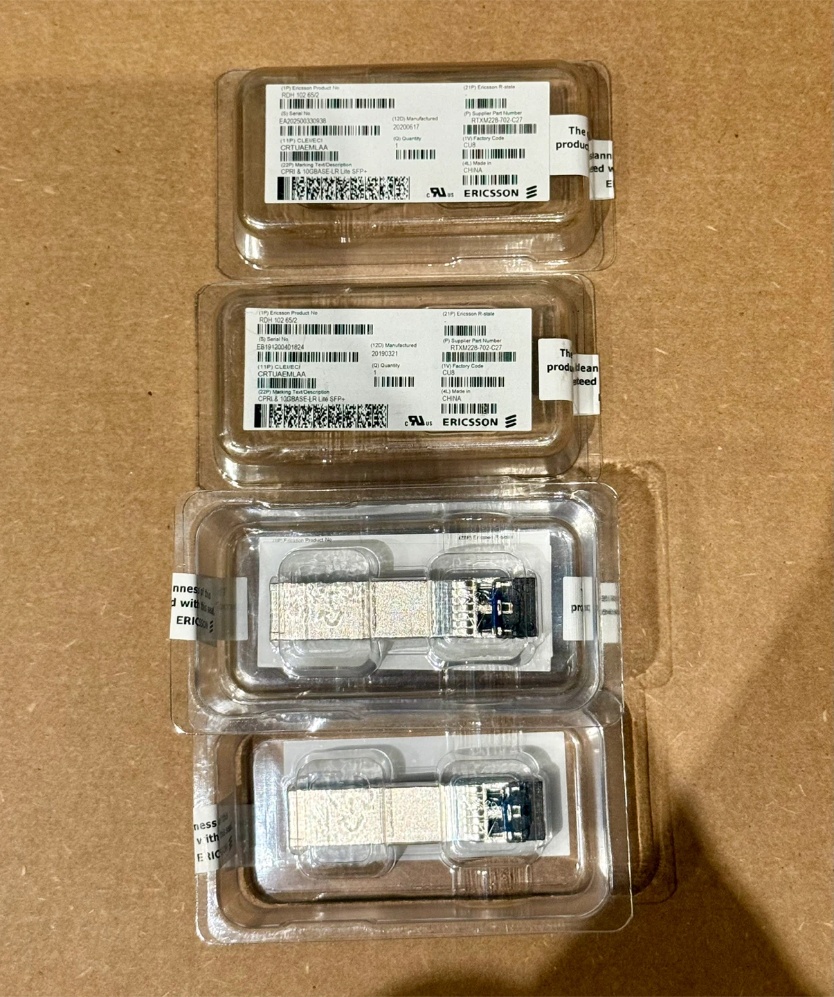 Ericsson CPRI & 10GBASE-LR Lite SFP+ Network Transceiver