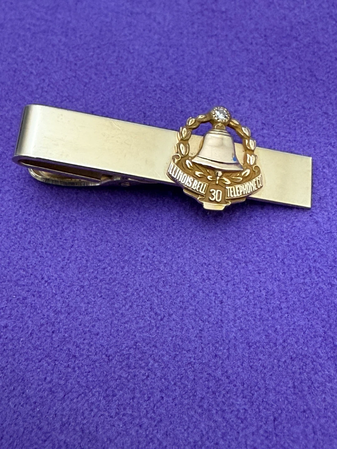 Vintage Illinois Bell Telephone Co. 30 Year Service Tie Clip