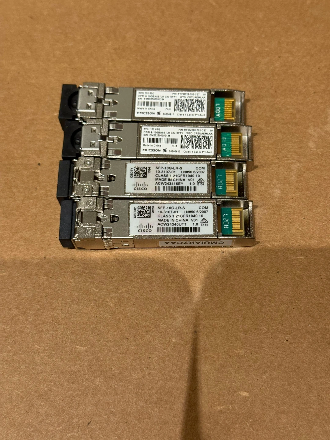 Cisco & Ericsson SFP-10G-LR-S Transceiver Modules