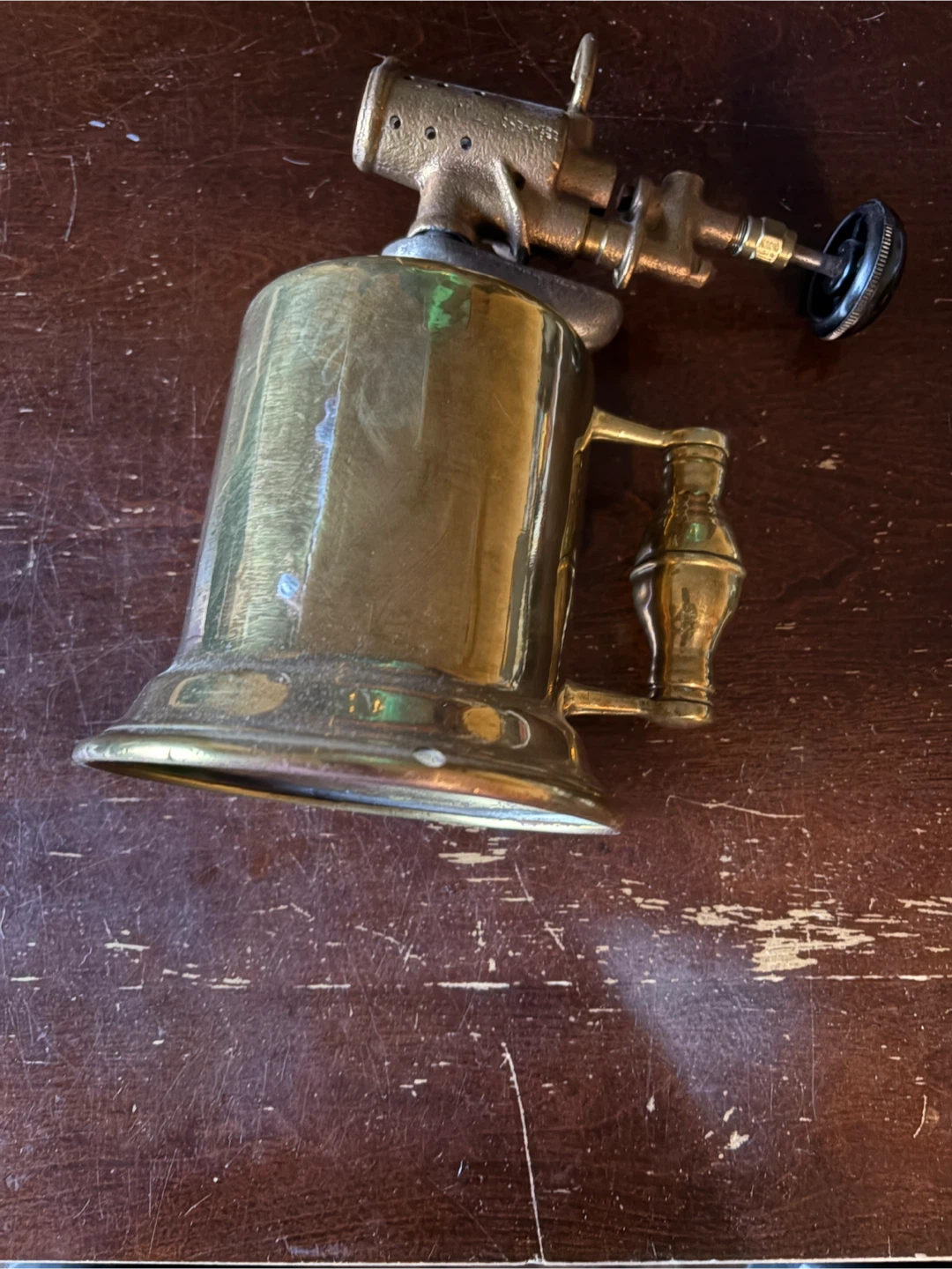 Antique brass blow torch - photo 2